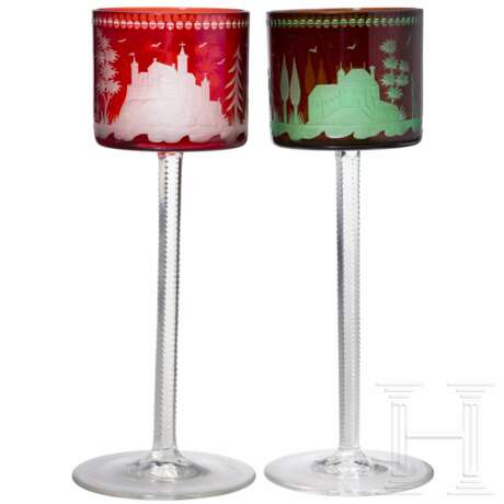 Zwei Trinkgläser, Böhmen, um 1910 - photo 1