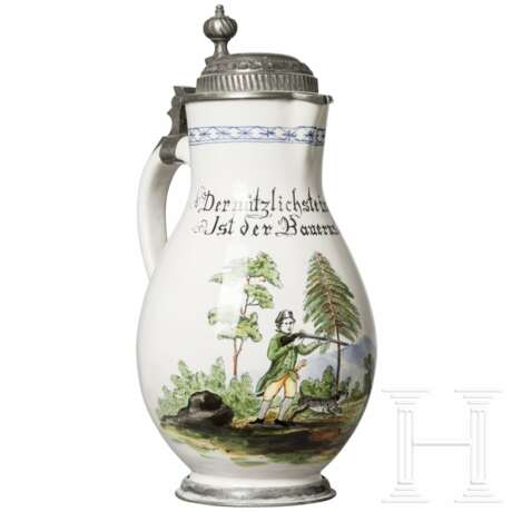 Jagdlicher Krug, Gmunden, um 1800 - Foto 1 Jagdlicher Krug, Gmunden, um 1800 - Foto 1