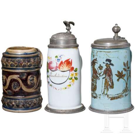 Drei Krüge, deutsch, 18./19. Jhdt. - Foto 1 Drei Krüge, deutsch, 18./19. Jhdt. - Foto 1