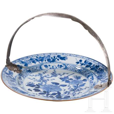 Chinoiserie-Teller mit Silbermontierung, Niederlande, 19. Jhdt. - Foto 1 Chinoiserie-Teller mit Silbermontierung, Niederlande, 19. Jhdt. - Foto 1