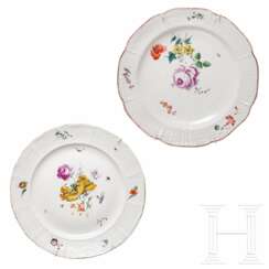 Zwei Teller, Frankenthal, 1759-62 sowie 1762-97