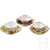 Drei Tassen mit Untertassen, Dresden, Helena Wolfsohn, spätes 19. Jhdt. - photo 1