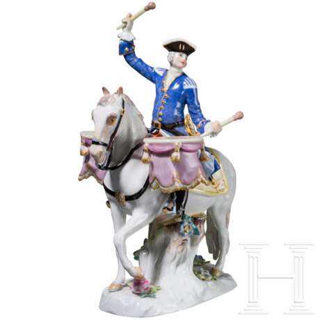 Paukenschläger zu Pferde, Johann Joachim Kaendler, um 1755 (Entwurf), Meissen, 20. Jhdt. (Ausführung) - photo 1