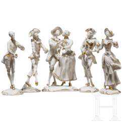 Fünf Porzellanminiaturen, Karl Tutter (Entwurf), Hohenberg, Porzellanfabrik C. M. Hutschenreuther, 20. Jhdt.