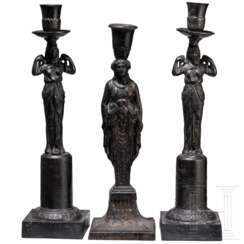 Drei Eisengussleuchter, wohl Berliner Eisen, deutsch, 1. Hälfte 19. Jhdt.
