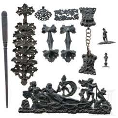 Konvolut Eisenkunstguss, deutsch/Frankreich, 19. Jhdt.