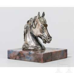 Tischdekoration (Briefbeschwerer) mit Pferdekopf, Russland, 20. Jhdt.