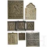 Fünf Bronzeikonen und eine kleine Ikone, Russland, überwiegend 20. Jhdt. - фото 1