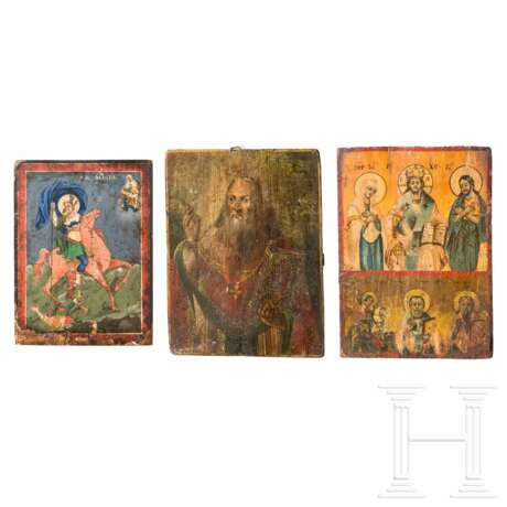 Drei Ikonen, Bulgarien / Griechenland, 19. Jhdt. - Foto 1