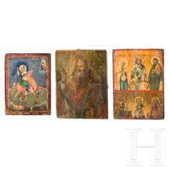 Drei Ikonen, Bulgarien / Griechenland, 19. Jhdt.