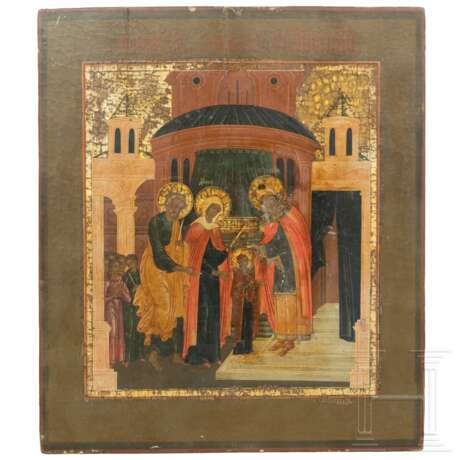 Ikone mit der Gottesmutter "Einführung in den Tempel", Russland, 19. Jhdt. - фото 1 Ikone mit der Gottesmutter "Einführung in den Tempel", Russland, 19. Jhdt. - фото 1