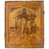 Ikone mit Johannes dem Vorläufer, Russland, um 1700 (großflächige Übermalungen) - фото 1