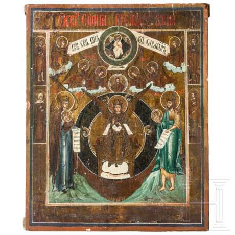 Ikone „Sophia- die göttliche Weisheit", Russland, um 1900 - фото 1