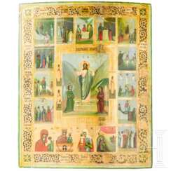 Große Ikone mit der Auferstehung Christi, Russland, um 1900