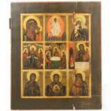 Mehrfelderikone mit der alttestamentlichen Dreifaltigkeit, Russland, 19. Jhdt. - Foto 1