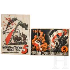 Two election posters of the national list No 5