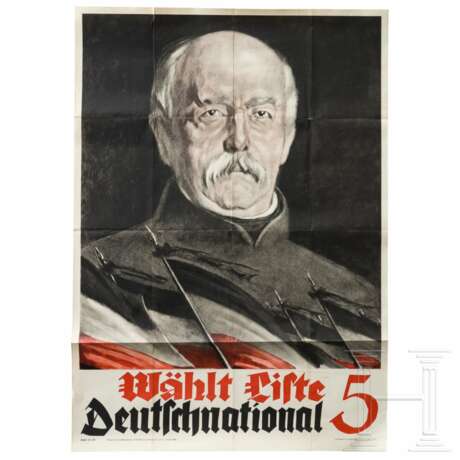 An election poster "Vote List 5 - German National" - photo 1 An election poster "Vote List 5 - German National" - photo 1