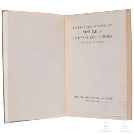 Arthur Seyss-Inquart - a signed book for Tobie Goedewaagen, 1944 - Foto 3
