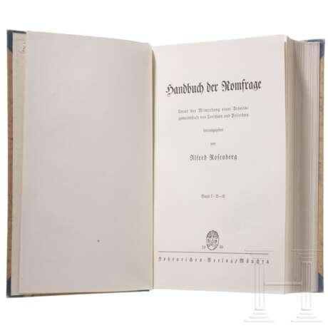 Alfred Rosenberg - "Handbuch der Romfrage", volume 1 A-K, 1940 - фото 2 Alfred Rosenberg - "Handbuch der Romfrage", volume 1 A-K, 1940 - фото 2