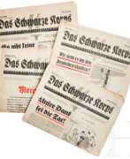 Books about history. "Das schwarze Korps", four issues