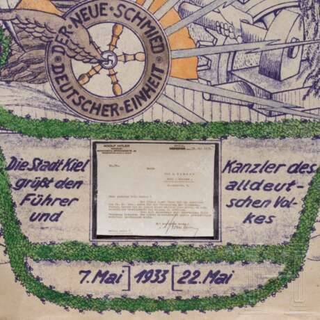 Albert Bormann - a signed thank-you letter to artist Carl A. Hammar regarding a drawing with a portrait of Adolf Hitler - photo 2 Albert Bormann - a signed thank-you letter to artist Carl A. Hammar regarding a drawing with a portrait of Adolf Hitler - photo 2