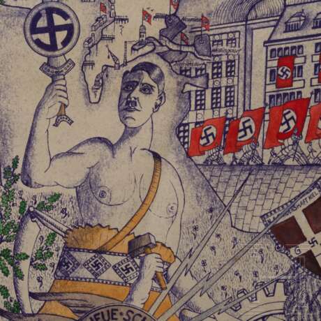 Albert Bormann - a signed thank-you letter to artist Carl A. Hammar regarding a drawing with a portrait of Adolf Hitler - photo 3 Albert Bormann - a signed thank-you letter to artist Carl A. Hammar regarding a drawing with a portrait of Adolf Hitler - photo 3