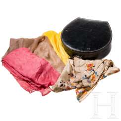 Eva Braun - a small accessories case with four scarfs