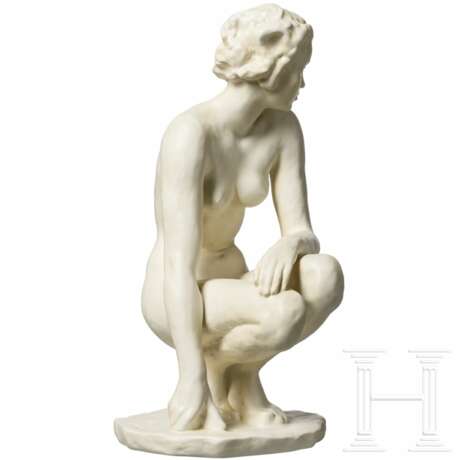 A biscuit porcelain figure of a crouching nude "Die Hockende", Fritz Klimsch, 1936 (design), Rosenthal, 1940s - photo 2 A biscuit porcelain figure of a crouching nude "Die Hockende", Fritz Klimsch, 1936 (design), Rosenthal, 1940s - photo 2