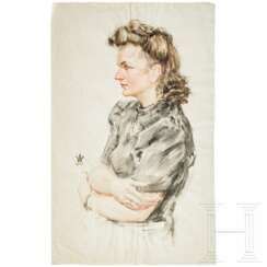Wolfgang Willrich - a drawing of a woman, 1942