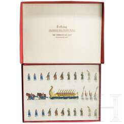 "Zweitausend Jahre Deutsche Kultur" - tin figures of the procession "Die Germanische Zeit - das Schiff" in its red presentation box, special edition