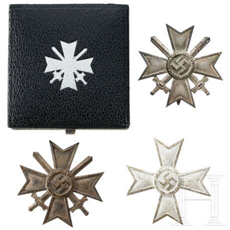 Three War Merit Crosses 1939 1st Class (tombak) and one case - photo 1 Three War Merit Crosses 1939 1st Class (tombak) and one case - photo 1