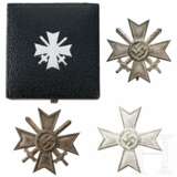 Three War Merit Crosses 1939 1st Class (tombak) and one case - photo 1