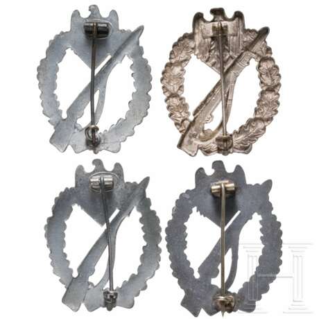 A collection of Infantry Assault Badges in silver, manufacturer Ernst L. Müller - photo 2