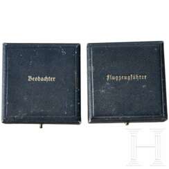 Two cases of issue to Luftwaffe Pilot's Badge and Observer's Badge