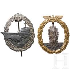 A Destroyer War Badge (RS) and a Minesweeper War Badge
