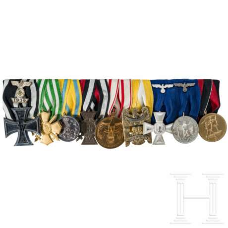 A 10-piece medal bar of a Saxon WWI veteran - photo 1 A 10-piece medal bar of a Saxon WWI veteran - photo 1