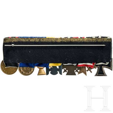 An 8-piece medal bar of an officer of the Luftwaffe, with Clasp to 1914 Iron Cross 2nd Class and Silesian Eagle Order - photo 2 An 8-piece medal bar of an officer of the Luftwaffe, with Clasp to 1914 Iron Cross 2nd Class and Silesian Eagle Order - photo 2