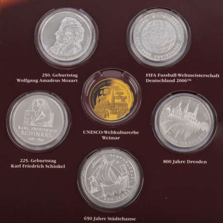 BRD - Kleines Restelot mit 9 x 10 Euro, 1 Medaille - photo 3