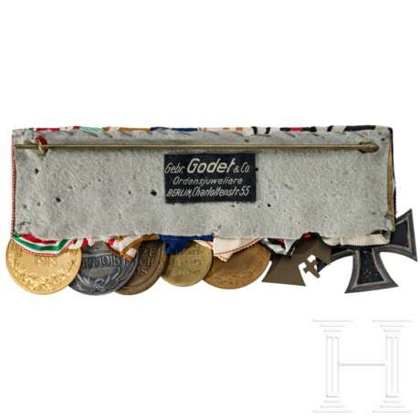 A 7-place medal bar of an Austrian WWI veteran, from Godet Berlin - фото 2 A 7-place medal bar of an Austrian WWI veteran, from Godet Berlin - фото 2