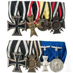Two 4-place medal bars
