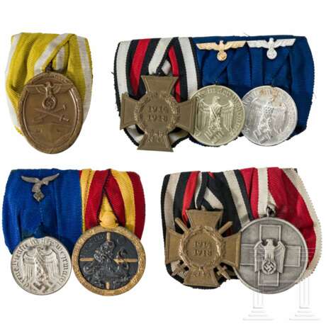 A collection of four medal bars - photo 1