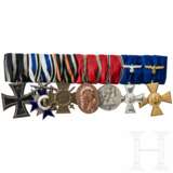 A seven-piece medal bar of an officer, recipient of the Bavarian Military Merit Order 4th Class - фото 1