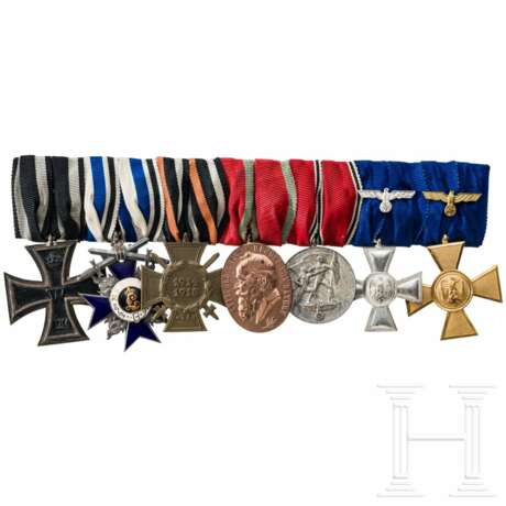 A seven-piece medal bar of an officer, recipient of the Bavarian Military Merit Order 4th Class - фото 1 A seven-piece medal bar of an officer, recipient of the Bavarian Military Merit Order 4th Class - фото 1
