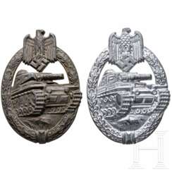 A Tank Assault Badge in Silver and Bronze