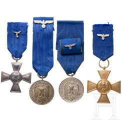Four Wehrmacht Long Service Awards
