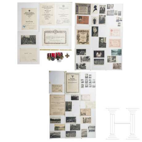 Award certificates, photographs, documents, badges and identity cards from two families - Foto 2