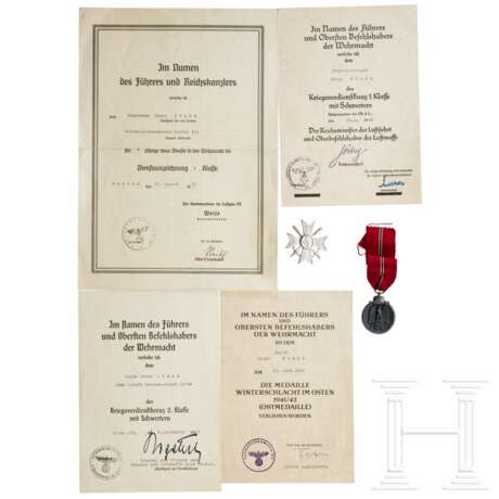Oberstleutnant Bruno Stahn - four documents and two awards - фото 1