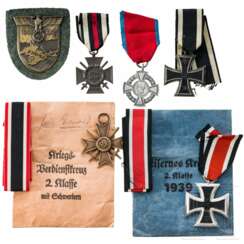 A medal grouping of a Crimean combatant, with WWI awards