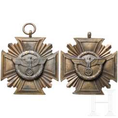 Two NSDAP Long Service Awards in Bronze