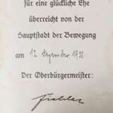 Two NSDAP Long Service Awards in Bronze, "Mein Kampf" with slipcase and a police award certificate - photo 4